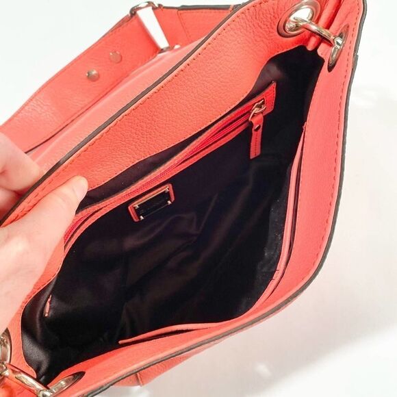 Milly coral leather statement zipper shoulder bag - Picture 12 of 16